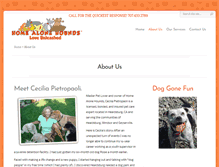 Tablet Screenshot of homealonehounds.com